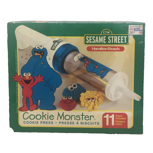 Sesame Street Cookie Monster Cookie Press Hamilton Beach Motorized Vintage 1998 - Picture 1 of 10